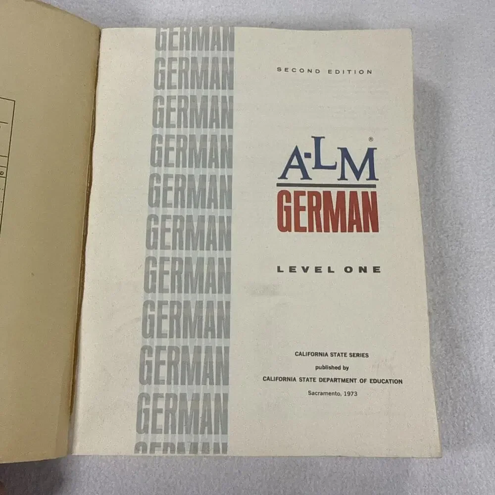 ALM German Level One 1969 Hardcover Textbook Harcourt Brace World Second Edition